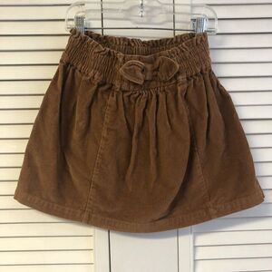 Hanna Andersson size 130 8 brown corduroy Skirt with bow at waist